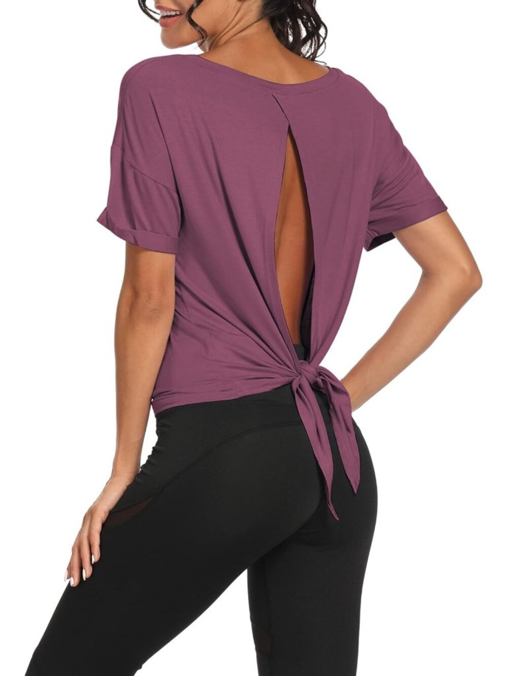 Backless Workout Tank Tops | Tie Back Yoga Shirts | Athletic Activewear for